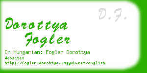 dorottya fogler business card